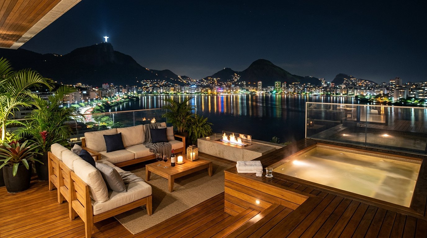 Cobertura em Charitas com vista da Baía de Guanabara