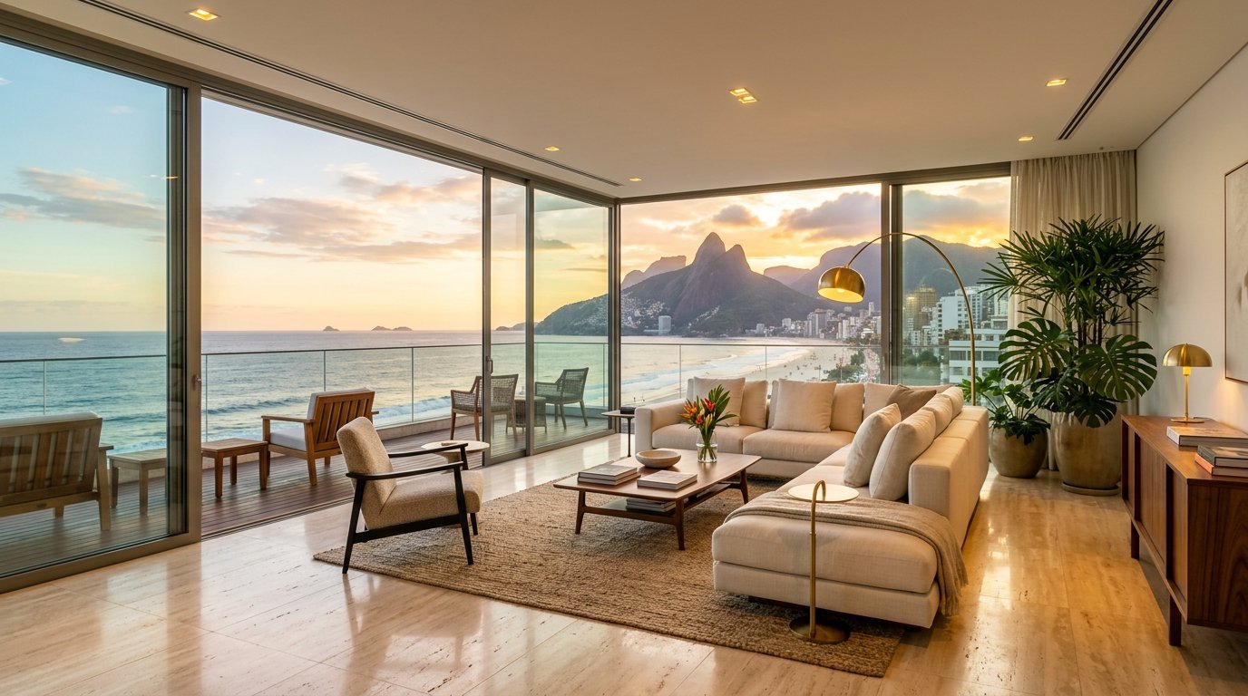 Cobertura triplex no Leblon com vista para o mar